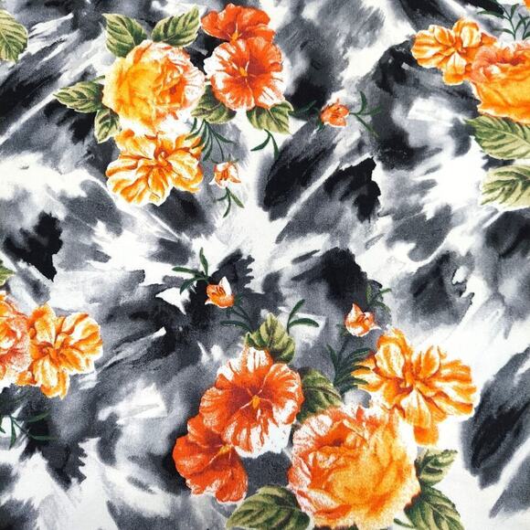 Frumos Women's Autumn Floral Print Batwing Tunic Top - Picture 6 of 6